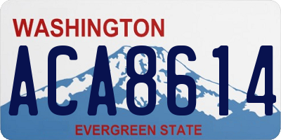 WA license plate ACA8614