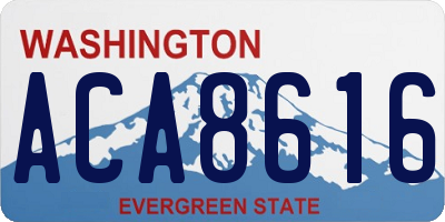 WA license plate ACA8616