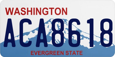 WA license plate ACA8618