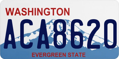 WA license plate ACA8620