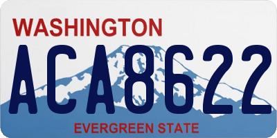 WA license plate ACA8622
