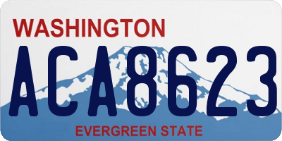 WA license plate ACA8623