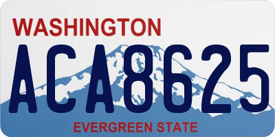 WA license plate ACA8625