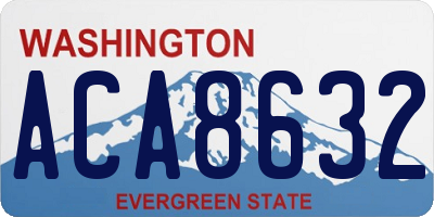 WA license plate ACA8632
