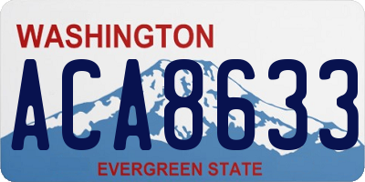 WA license plate ACA8633