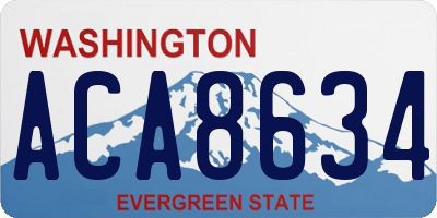 WA license plate ACA8634