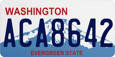 WA license plate ACA8642