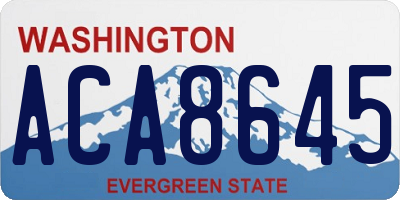 WA license plate ACA8645