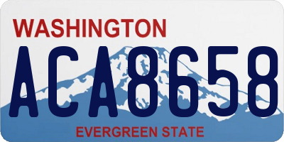 WA license plate ACA8658
