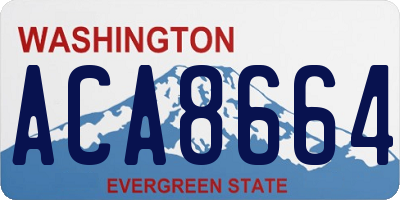 WA license plate ACA8664