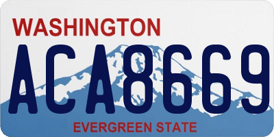 WA license plate ACA8669