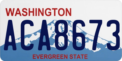 WA license plate ACA8673