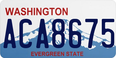 WA license plate ACA8675