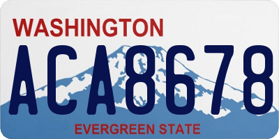 WA license plate ACA8678