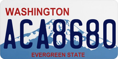 WA license plate ACA8680