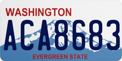 WA license plate ACA8683