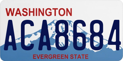 WA license plate ACA8684