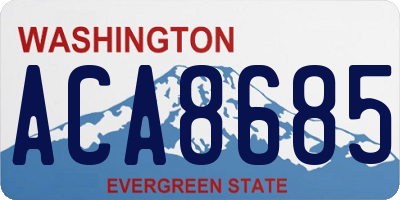 WA license plate ACA8685