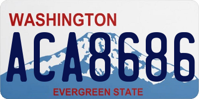 WA license plate ACA8686