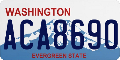 WA license plate ACA8690
