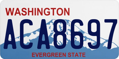 WA license plate ACA8697