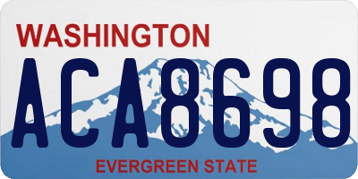WA license plate ACA8698