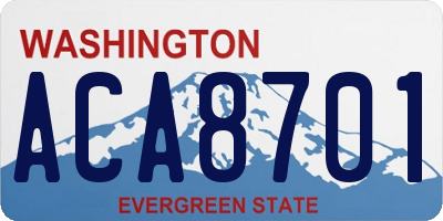 WA license plate ACA8701