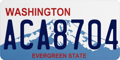 WA license plate ACA8704