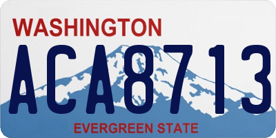 WA license plate ACA8713