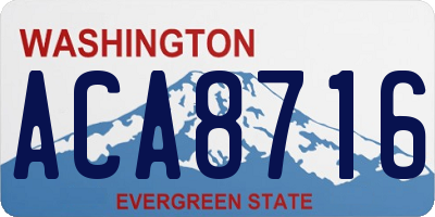 WA license plate ACA8716