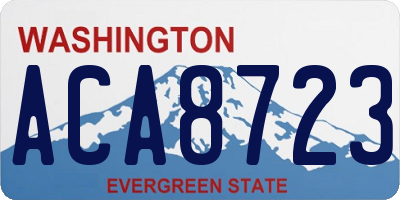 WA license plate ACA8723