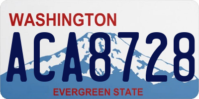 WA license plate ACA8728