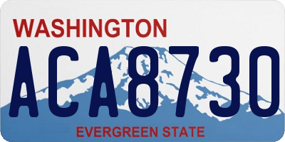 WA license plate ACA8730
