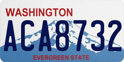WA license plate ACA8732
