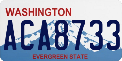 WA license plate ACA8733
