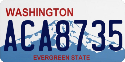 WA license plate ACA8735