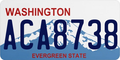 WA license plate ACA8738