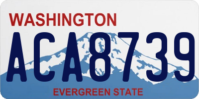WA license plate ACA8739