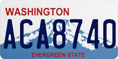 WA license plate ACA8740