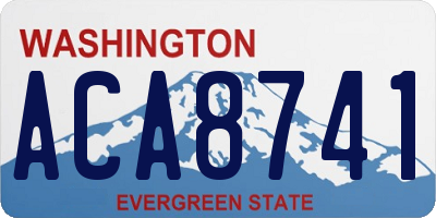 WA license plate ACA8741