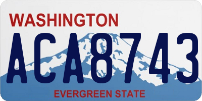 WA license plate ACA8743