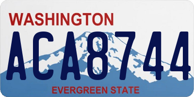 WA license plate ACA8744