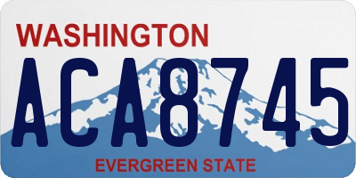 WA license plate ACA8745