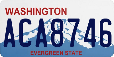 WA license plate ACA8746