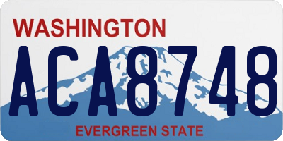WA license plate ACA8748