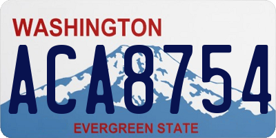WA license plate ACA8754