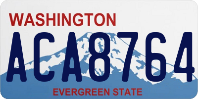 WA license plate ACA8764