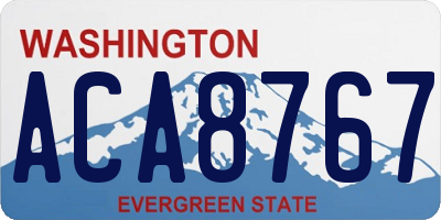 WA license plate ACA8767