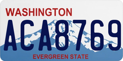 WA license plate ACA8769