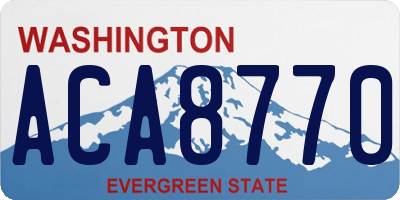 WA license plate ACA8770